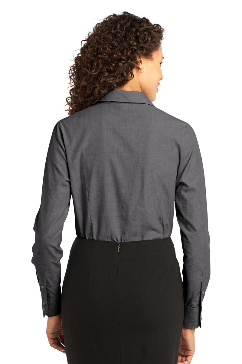Port Authority Women's Crosshatch Easy Care Shirt - Soft Black