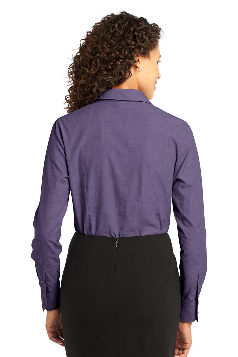 Port Authority Women's Crosshatch Easy Care Shirt - Grape Harvest