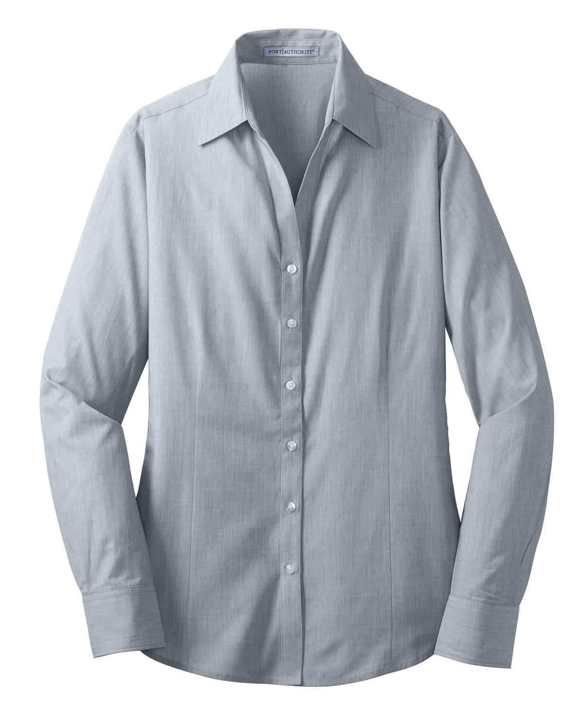 Port Authority Women's Crosshatch Easy Care Shirt - Navy Frost