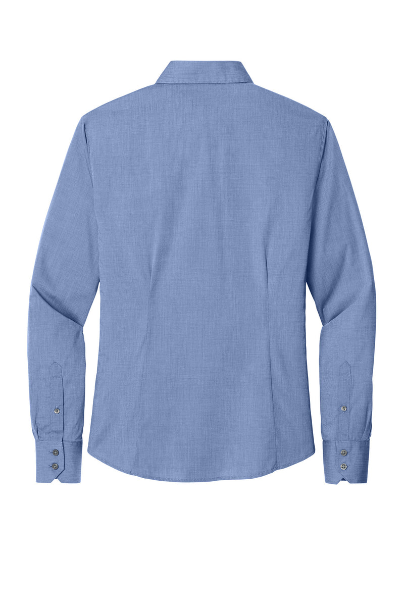 Port Authority Women's Crosshatch Easy Care Shirt - Chambray Blue