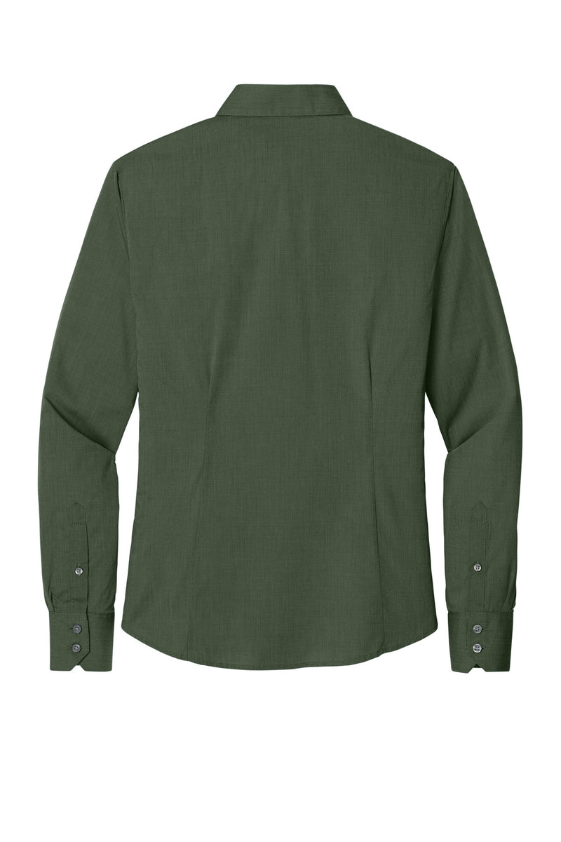 Port Authority Women's Crosshatch Easy Care Shirt - Dark Cactus Green