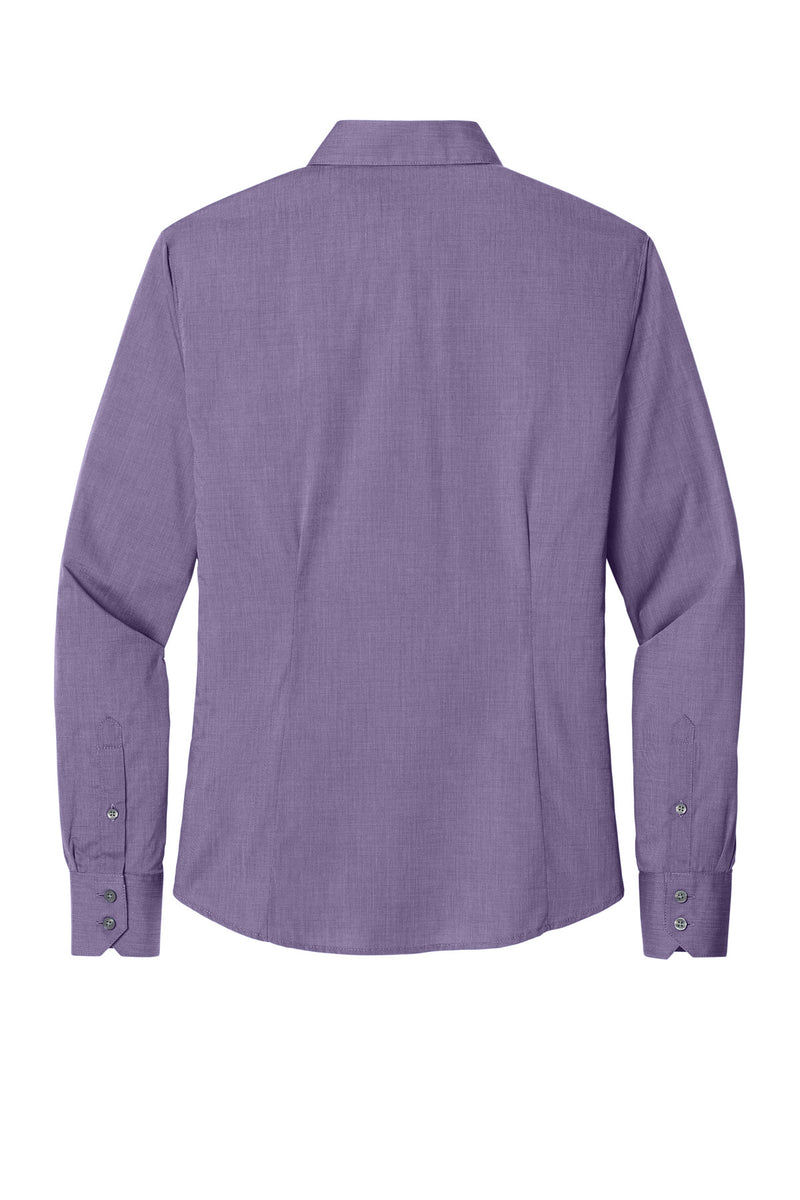 Port Authority Women's Crosshatch Easy Care Shirt - Grape Harvest