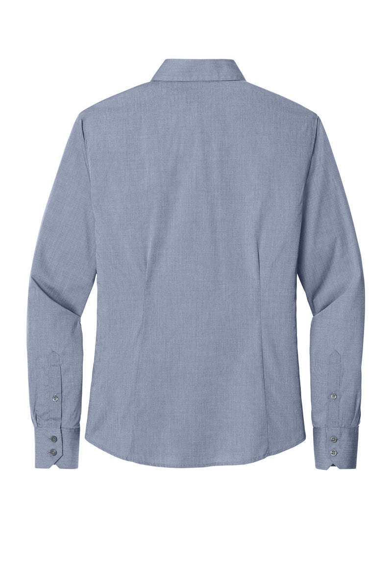Port Authority Women's Crosshatch Easy Care Shirt - Navy Frost