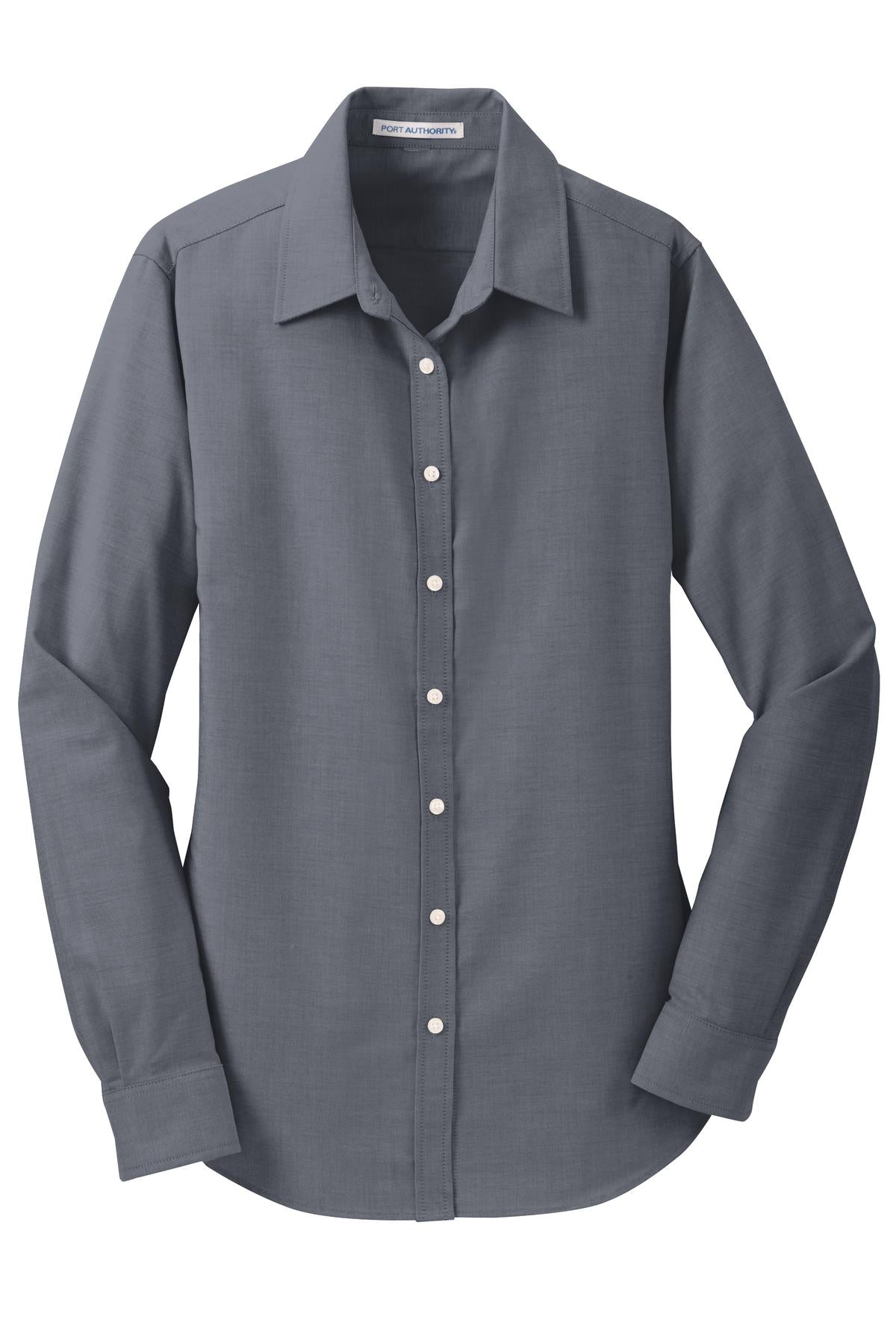 Port Authority Women's SuperPro Oxford Shirt - Black