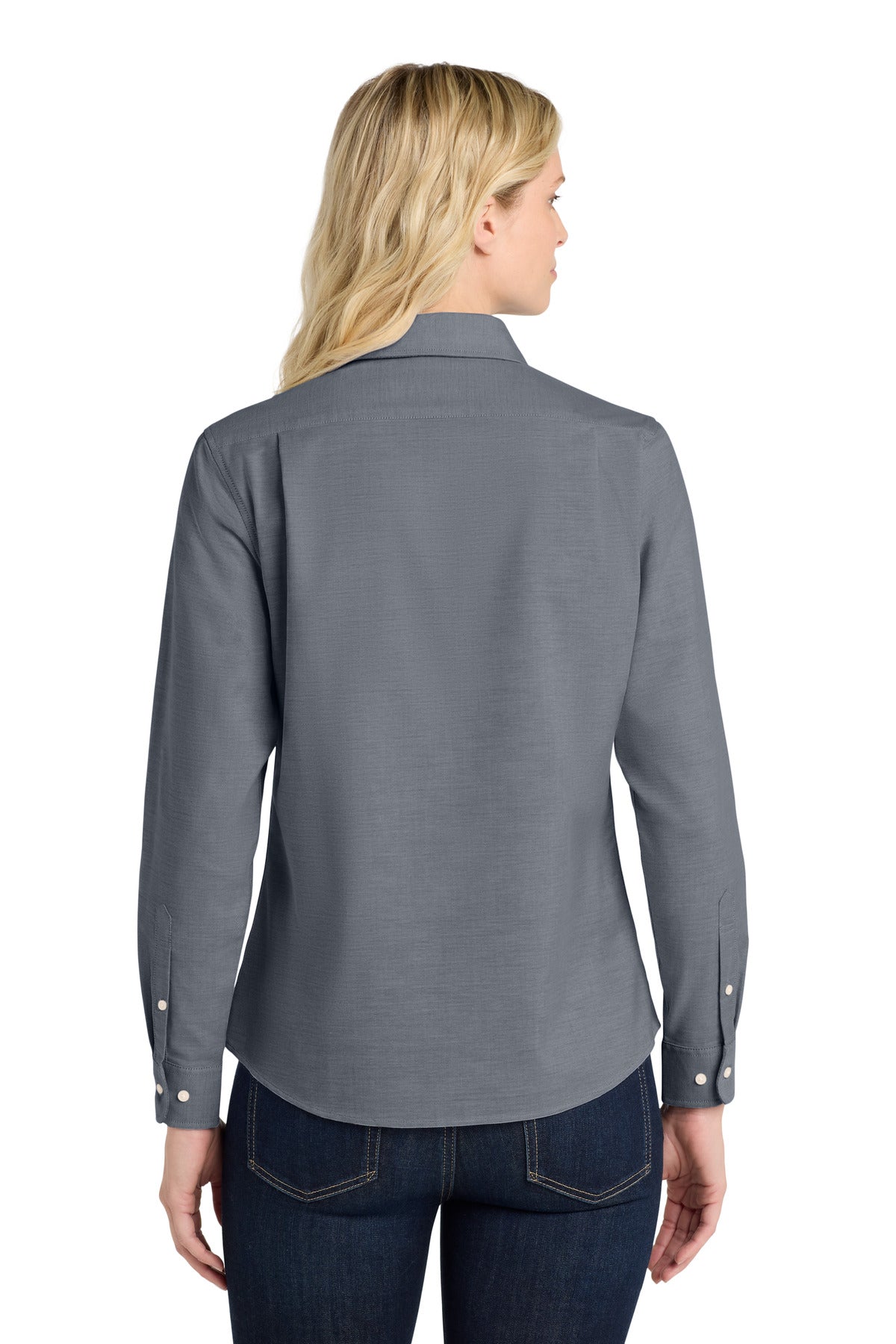 Port Authority Women's SuperPro Oxford Shirt - Black