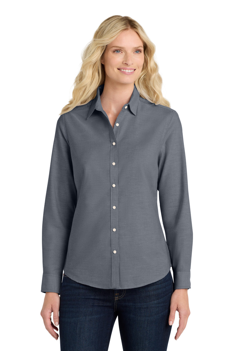 Port Authority Women's SuperPro Oxford Shirt - Black