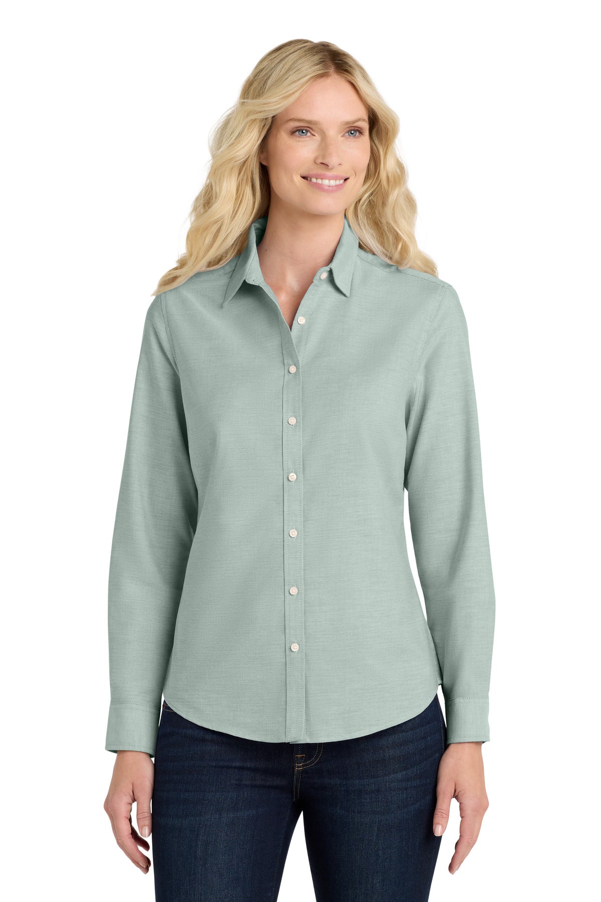 Port Authority Women's SuperPro Oxford Shirt - Green