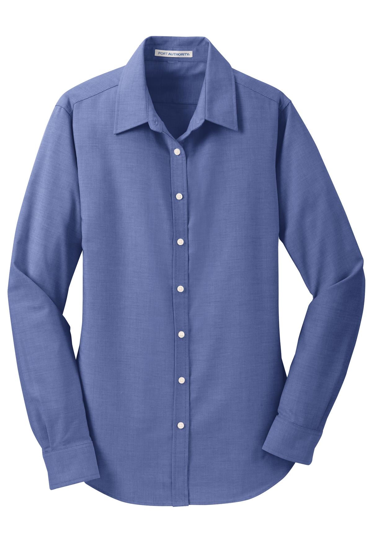 Port Authority Women's SuperPro Oxford Shirt - Navy