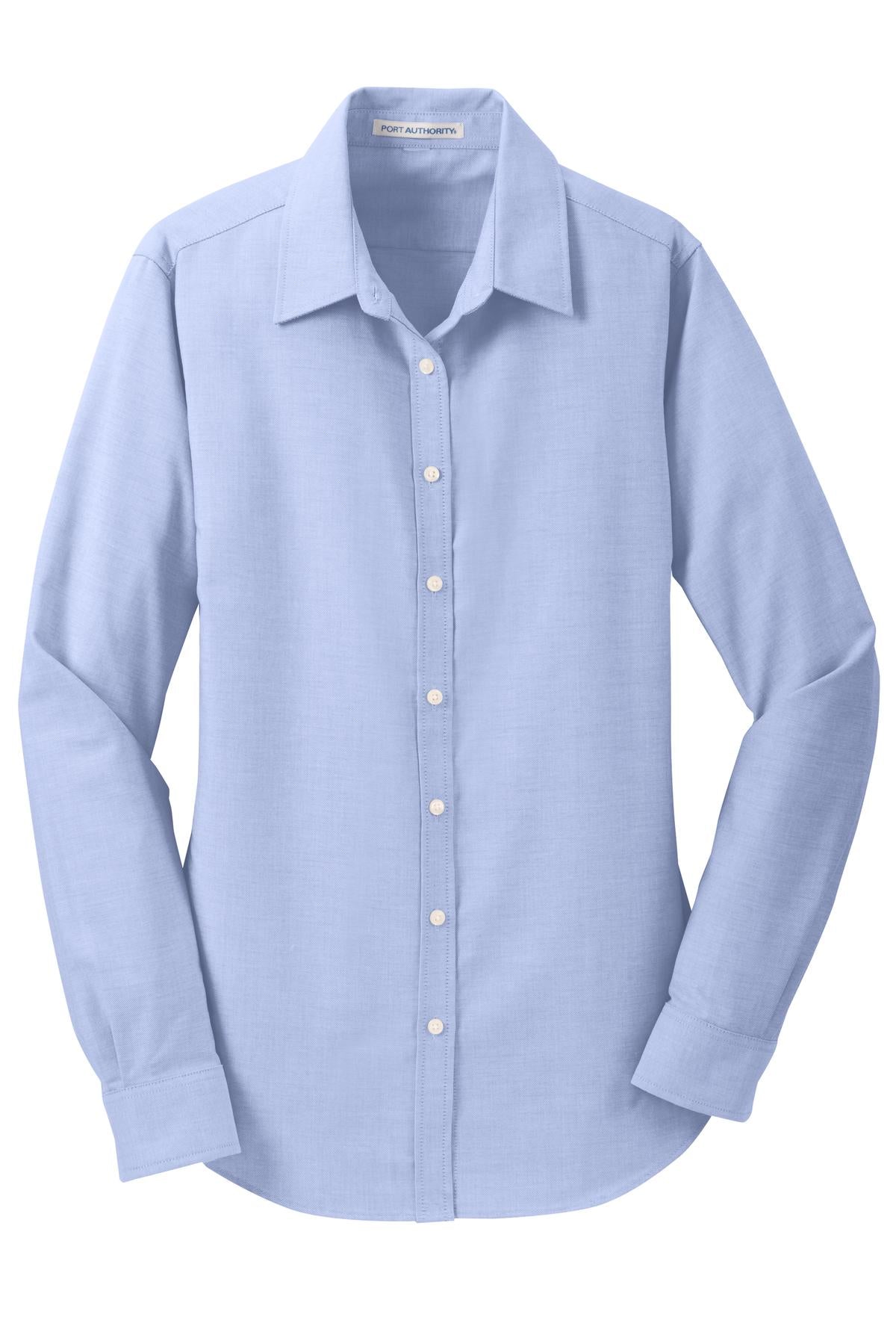 Port Authority Women's SuperPro Oxford Shirt - Oxford Blue