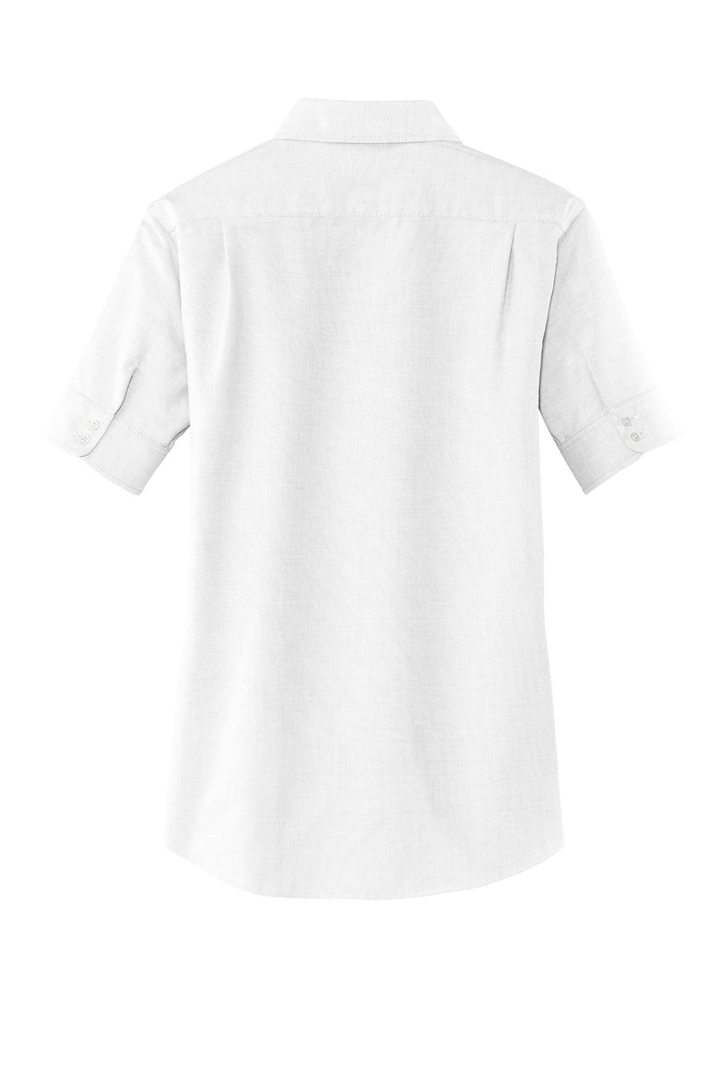 Port Authority Women's Short Sleeve SuperPro Oxford Shirt - White