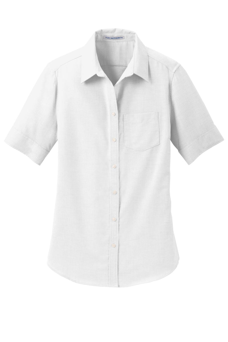 Port Authority Women's Short Sleeve SuperPro Oxford Shirt - White