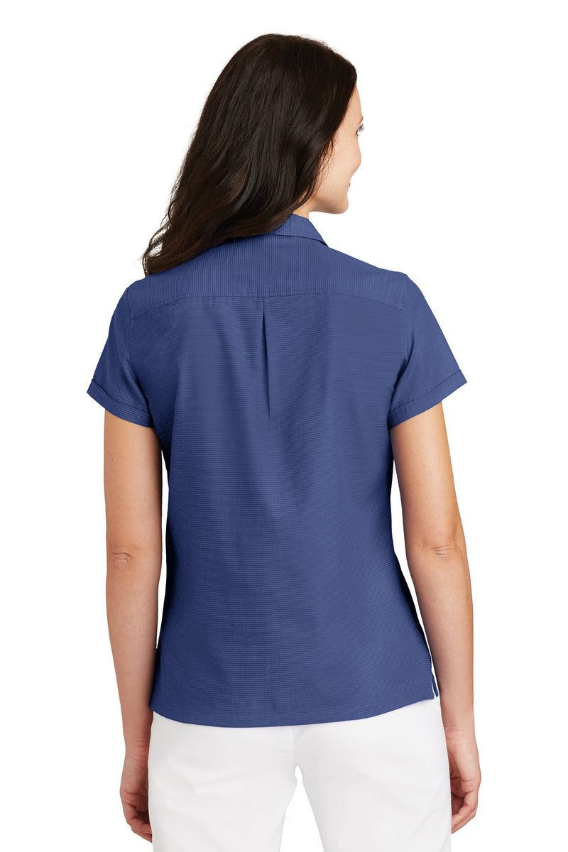 Port Authority Ladies Textured Camp Shirt - Royal