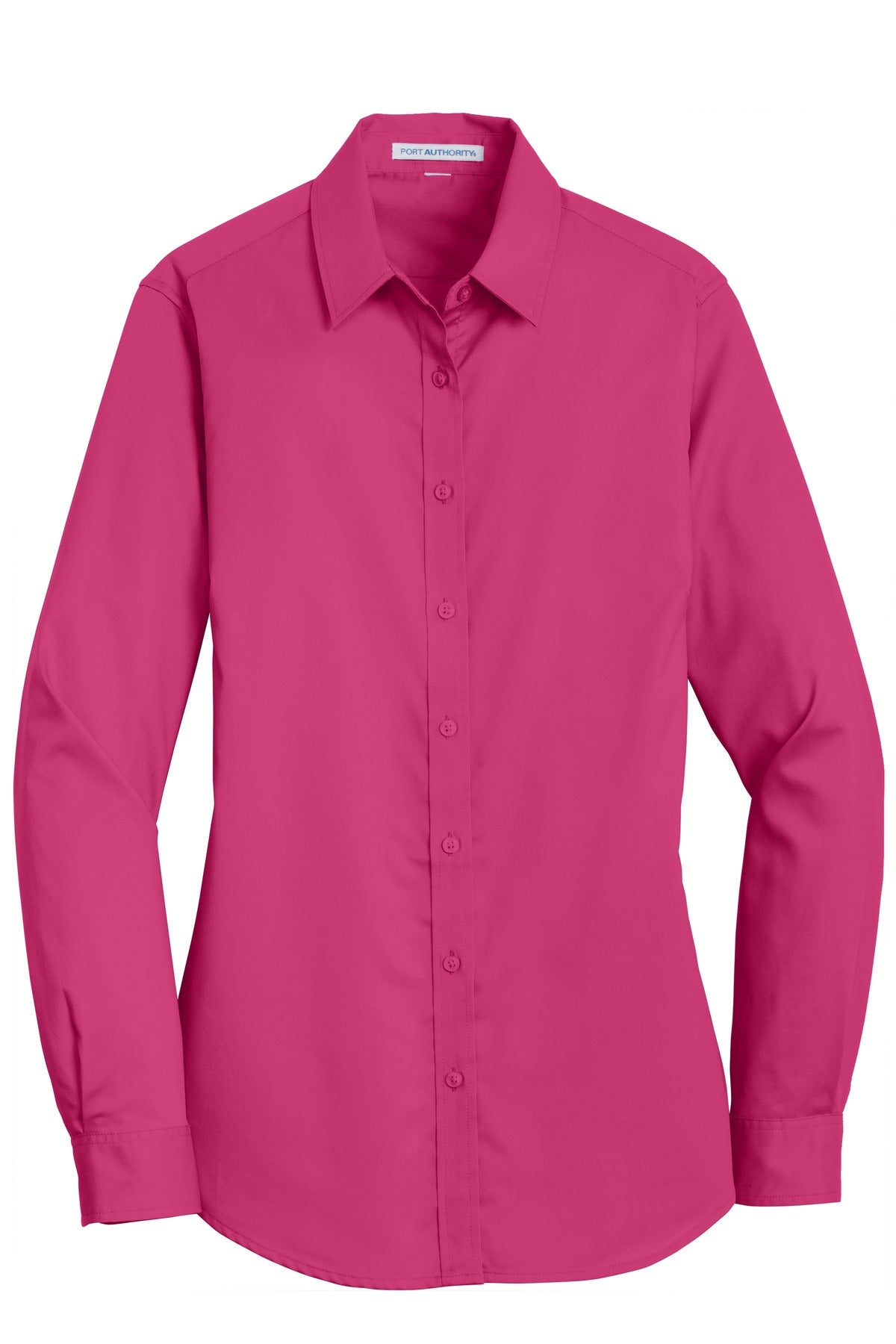 Port Authority Women's SuperPro Twill Shirt - Pink Azalea