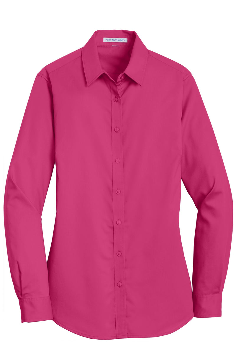 Port Authority Women's SuperPro Twill Shirt - Pink Azalea