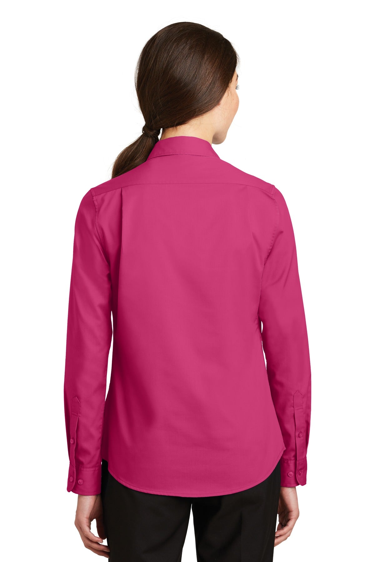 Port Authority Women's SuperPro Twill Shirt - Pink Azalea