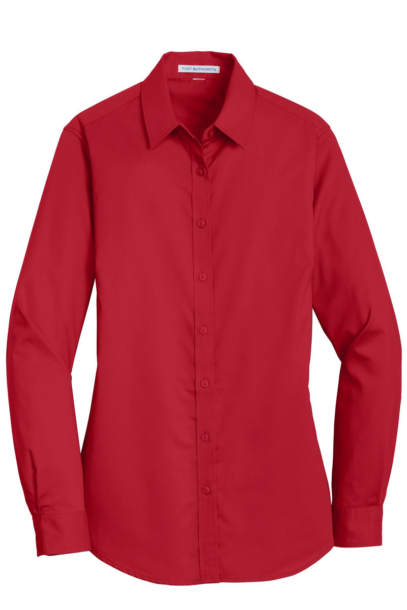 Port Authority Women's SuperPro Twill Shirt - Rich Red
