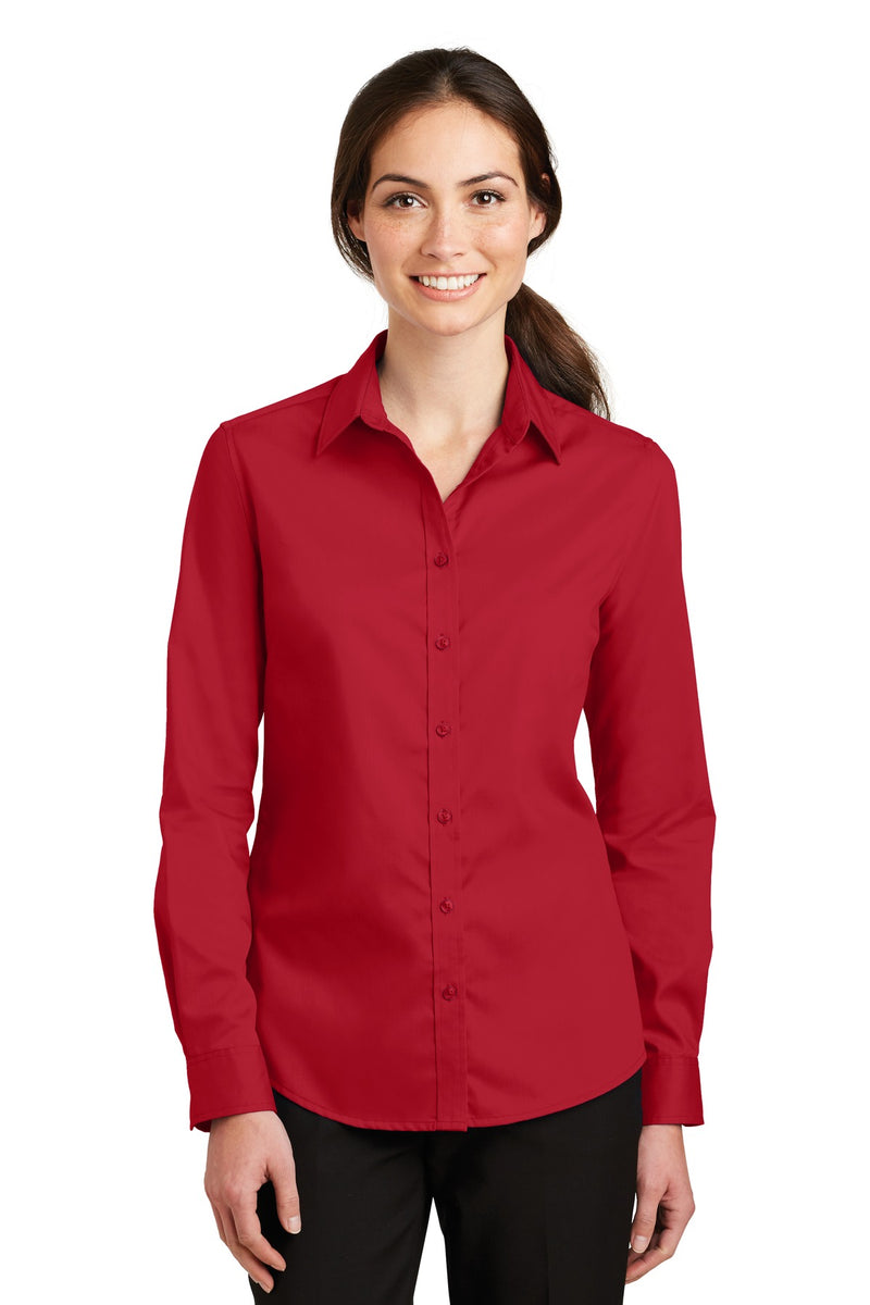 Port Authority Women's SuperPro Twill Shirt - Rich Red