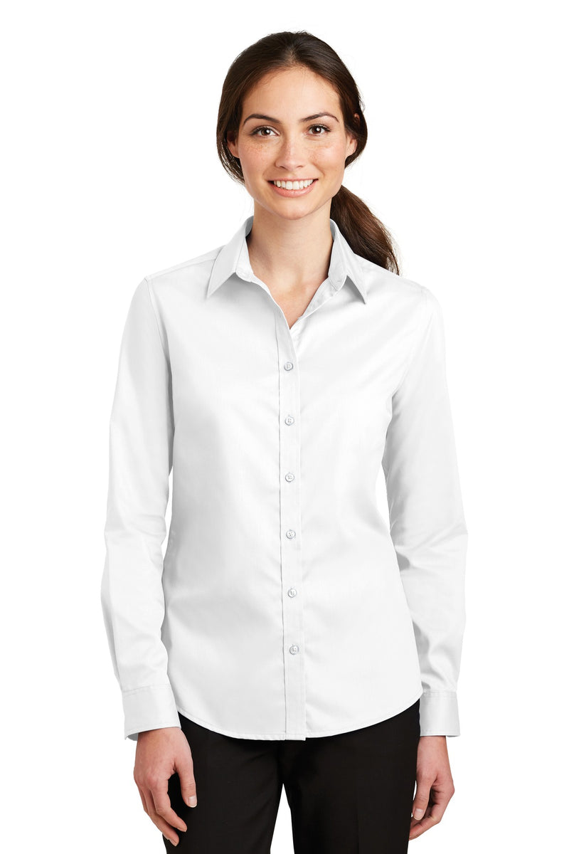 Port Authority Women's SuperPro Twill Shirt - White