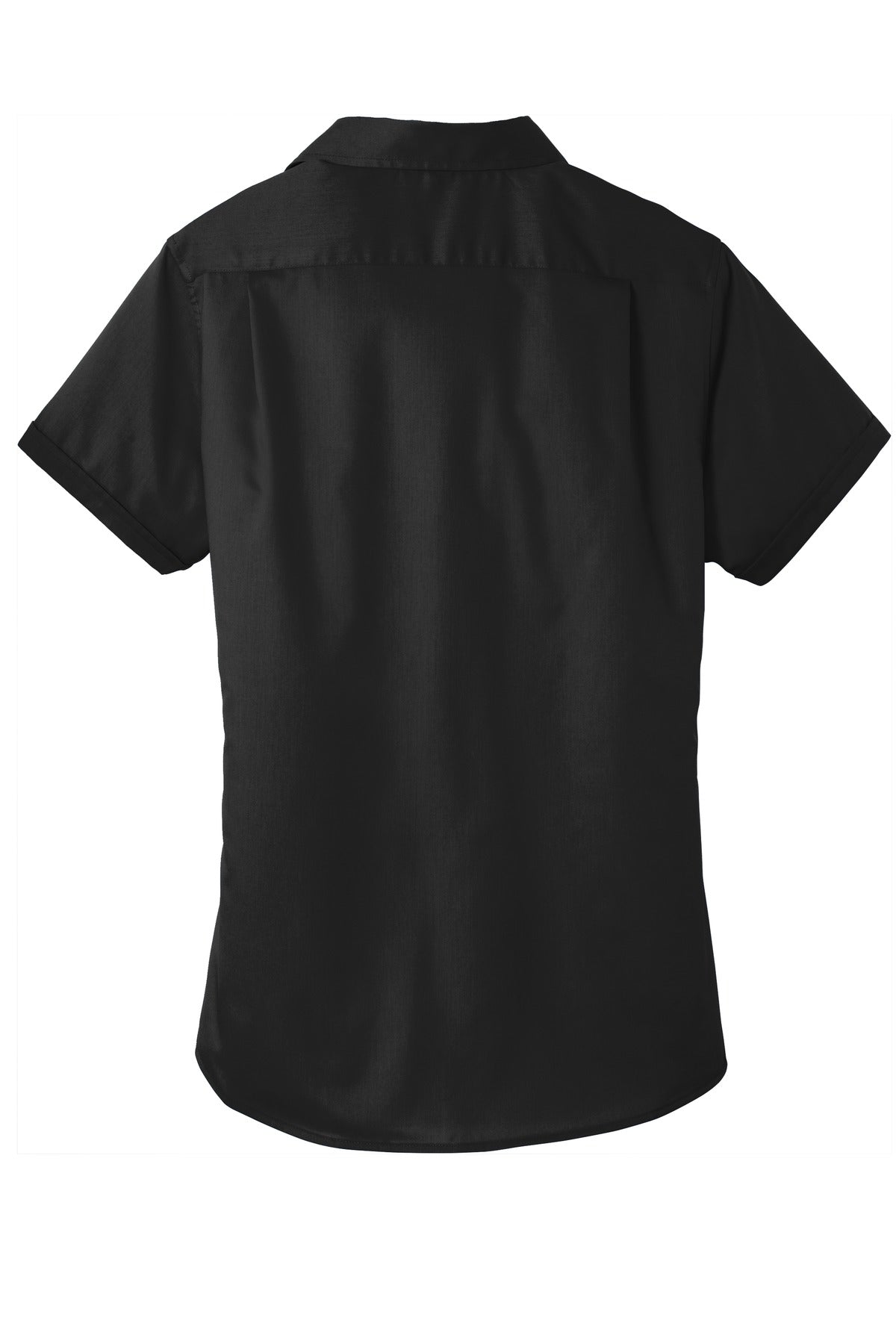 Port Authority Women's Short Sleeve SuperPro Twill Shirt - Black