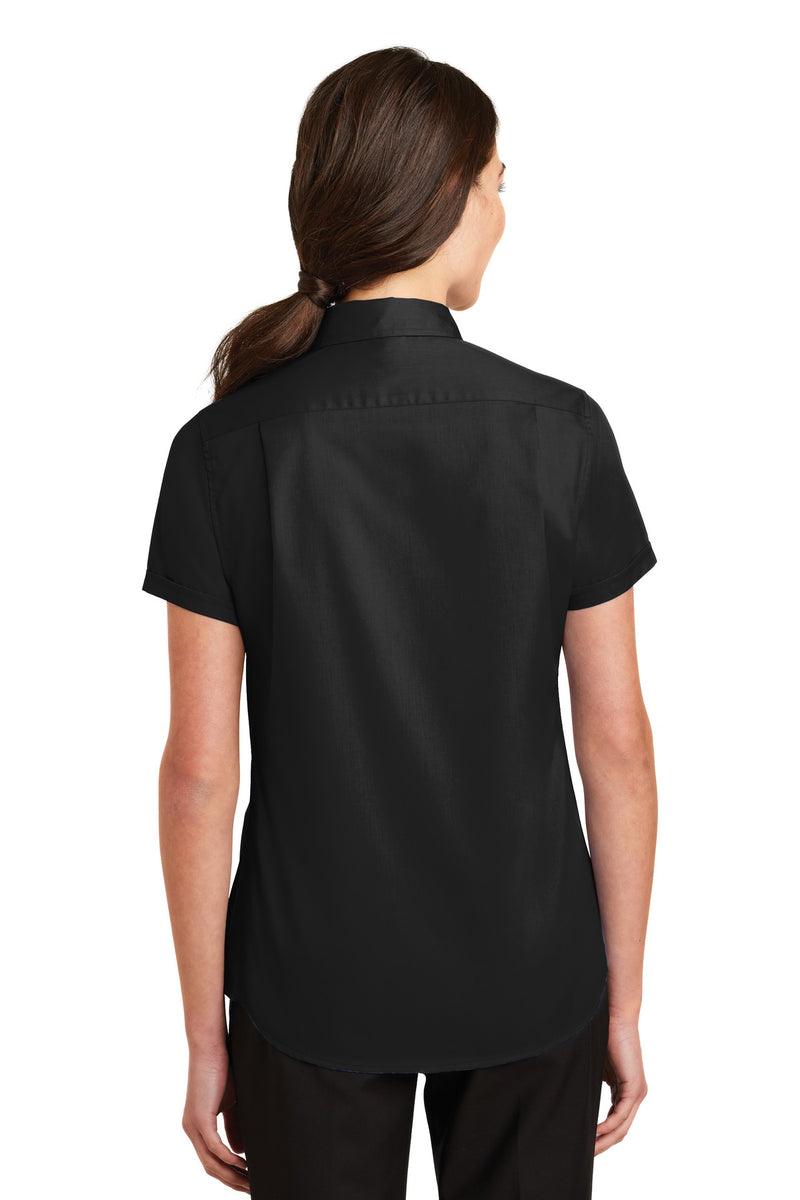 Port Authority Women's Short Sleeve SuperPro Twill Shirt - Black