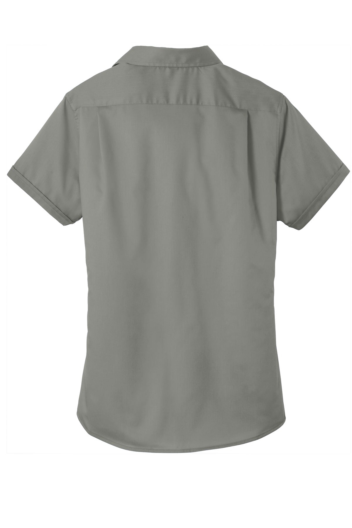 Port Authority Women's Short Sleeve SuperPro Twill Shirt - Monument Grey