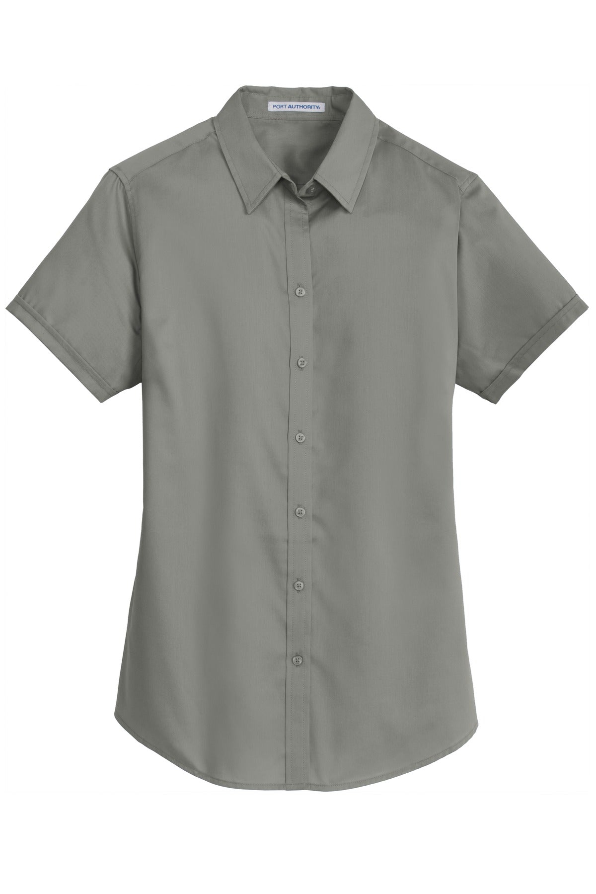 Port Authority Women's Short Sleeve SuperPro Twill Shirt - Monument Grey
