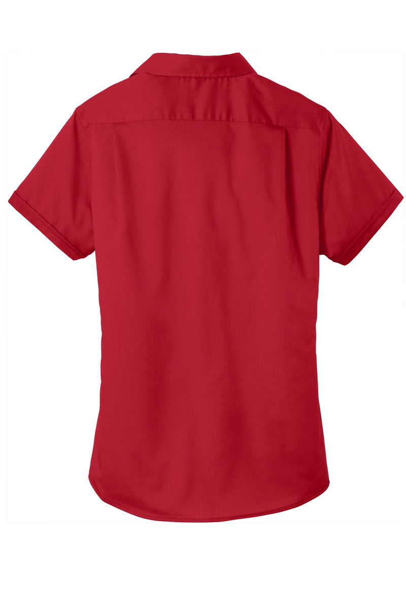 Port Authority Women's Short Sleeve SuperPro Twill Shirt - Rich Red