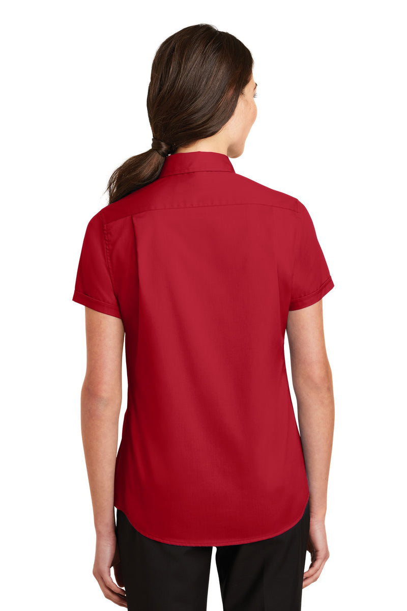 Port Authority Women's Short Sleeve SuperPro Twill Shirt - Rich Red