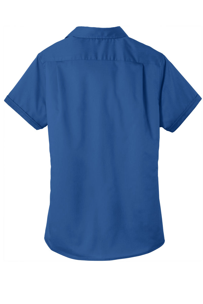 Port Authority Women's Short Sleeve SuperPro Twill Shirt - True Blue