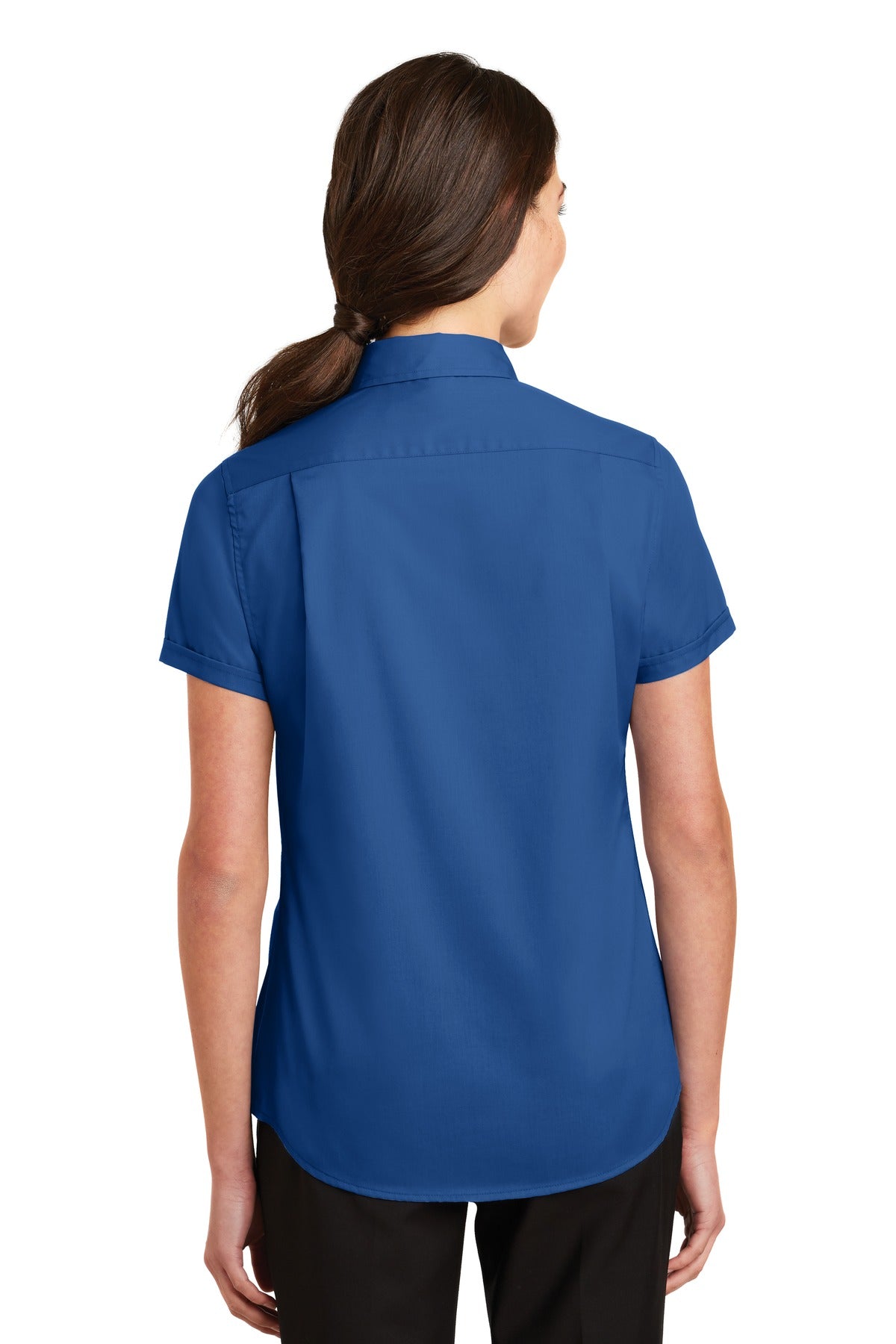 Port Authority Women's Short Sleeve SuperPro Twill Shirt - True Blue