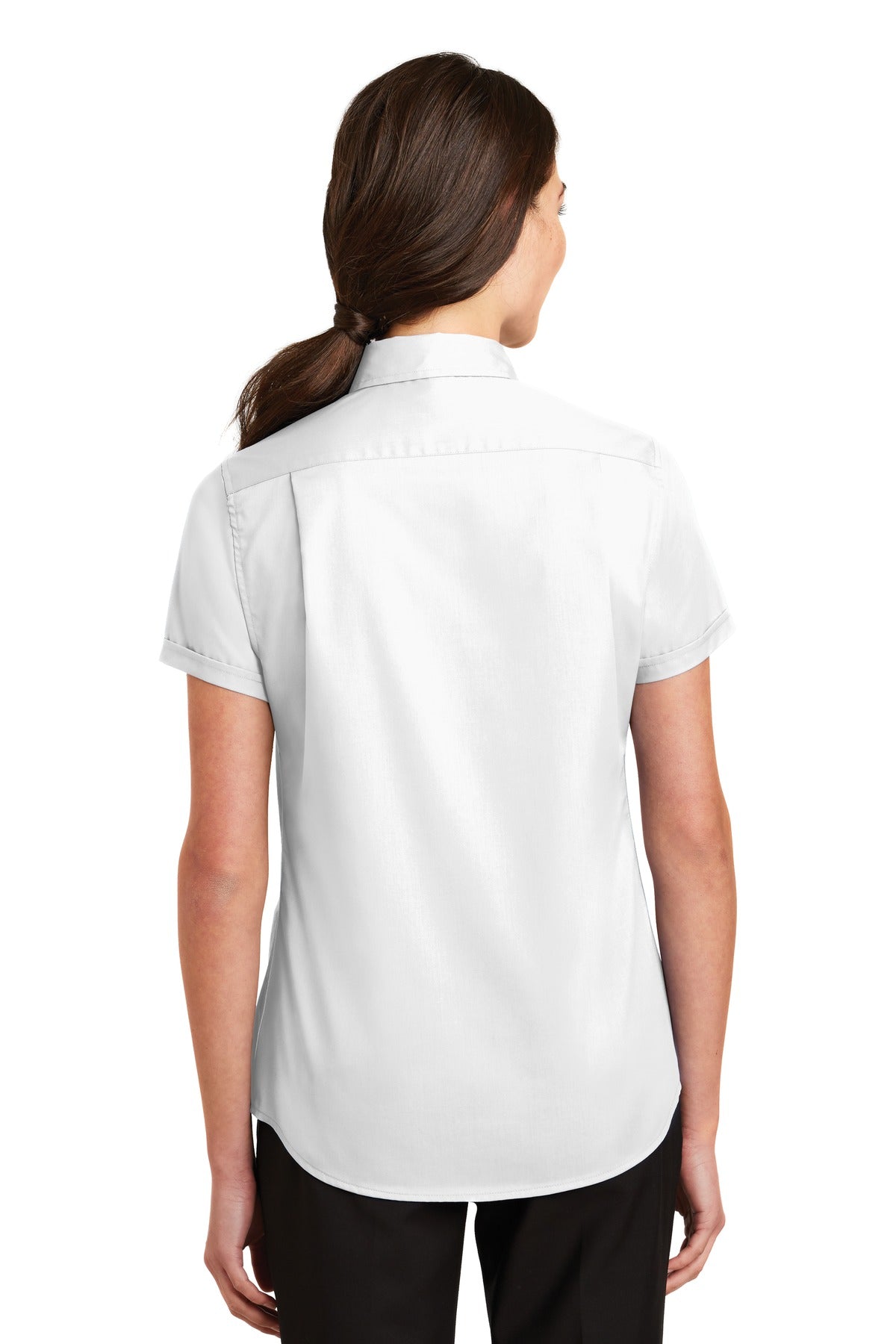 Port Authority Women's Short Sleeve SuperPro Twill Shirt - White