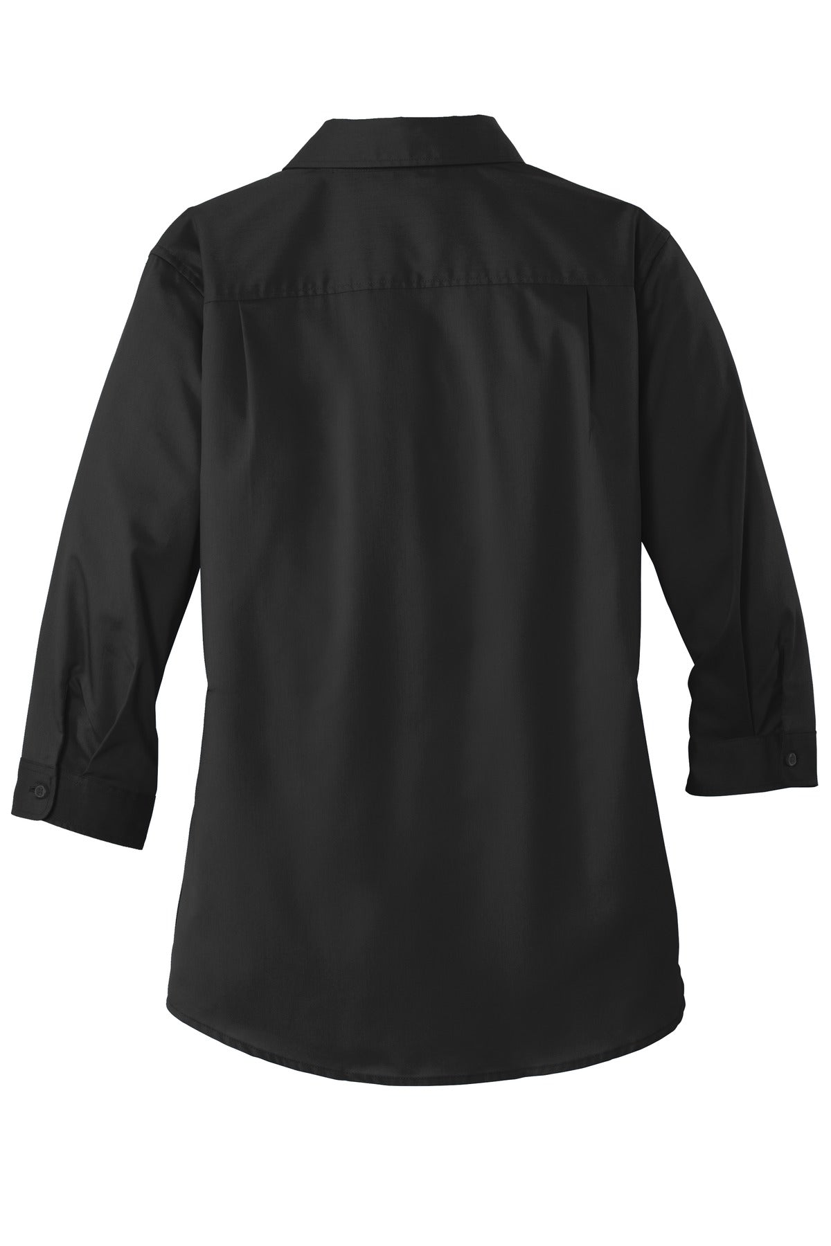 Port Authority Women's 3/4-Sleeve SuperPro Twill Shirt - Black