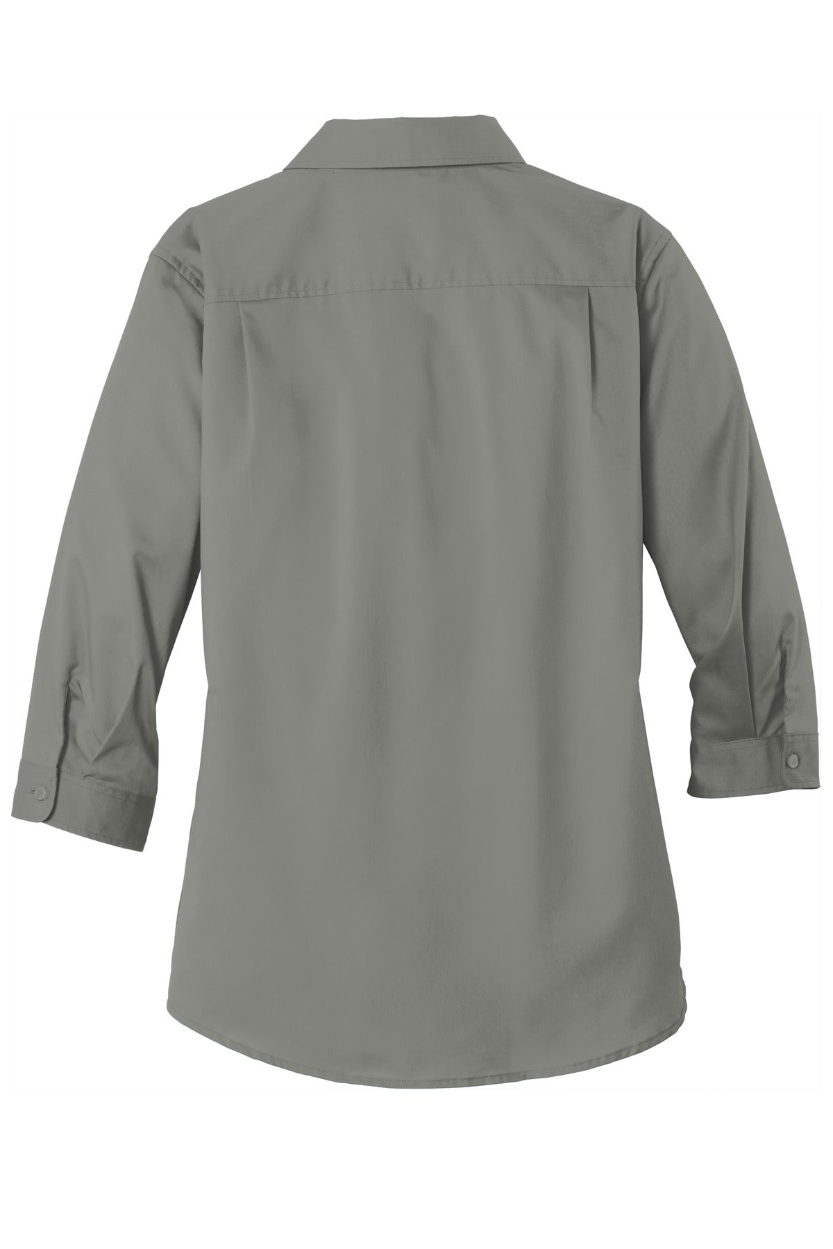 Port Authority Women's 3/4-Sleeve SuperPro Twill Shirt - Monument Grey