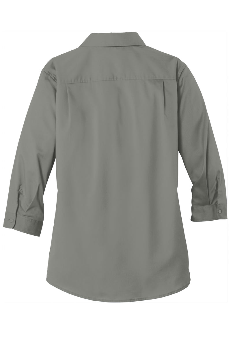 Port Authority Women's 3/4-Sleeve SuperPro Twill Shirt - Monument Grey