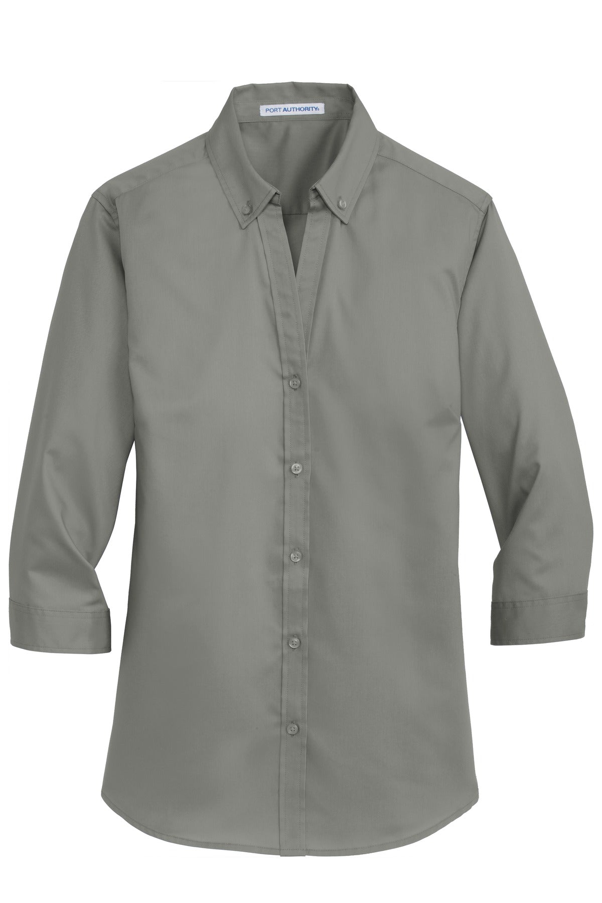Port Authority Women's 3/4-Sleeve SuperPro Twill Shirt - Monument Grey