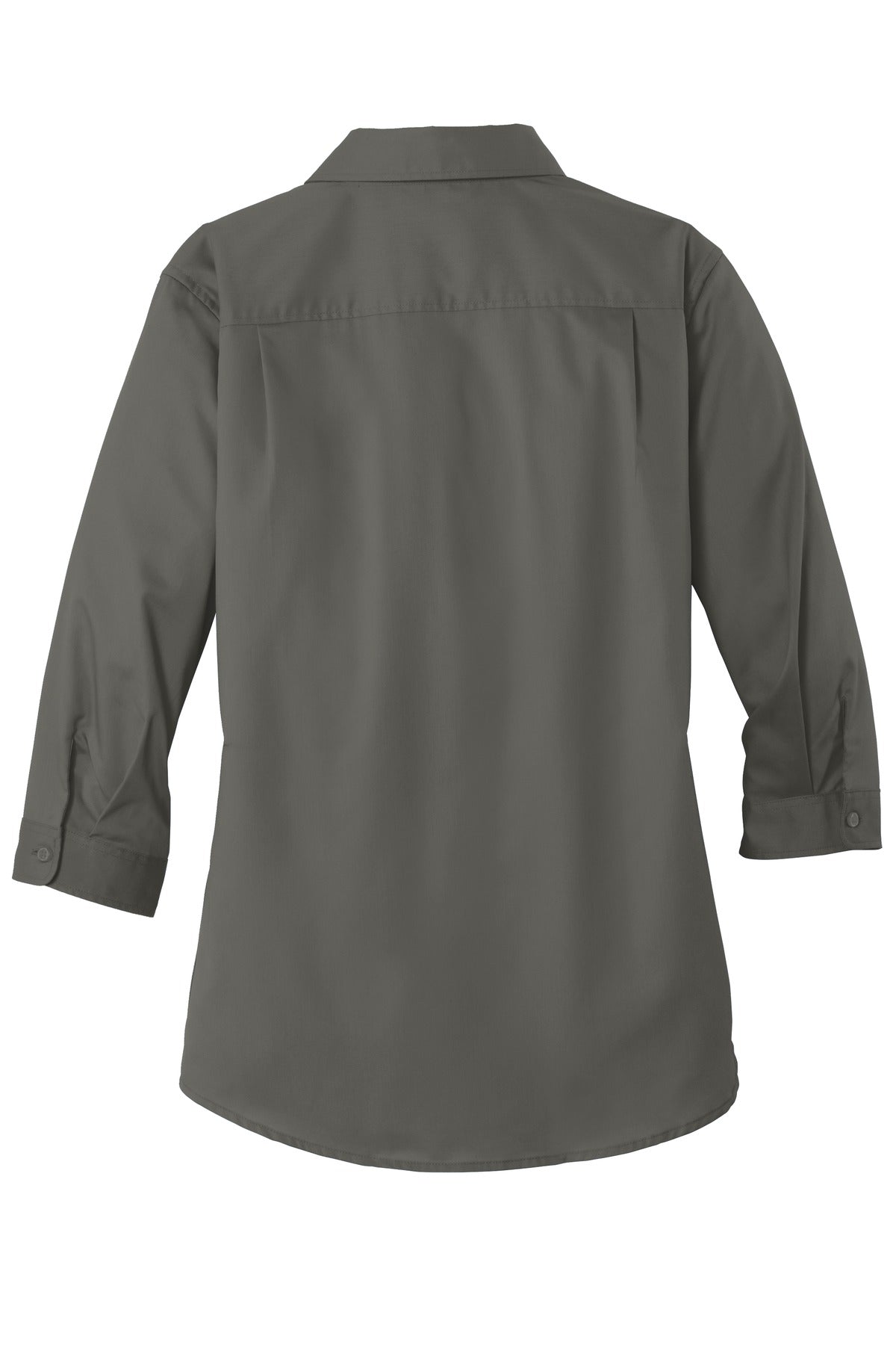 Port Authority Women's 3/4-Sleeve SuperPro Twill Shirt - Sterling Grey