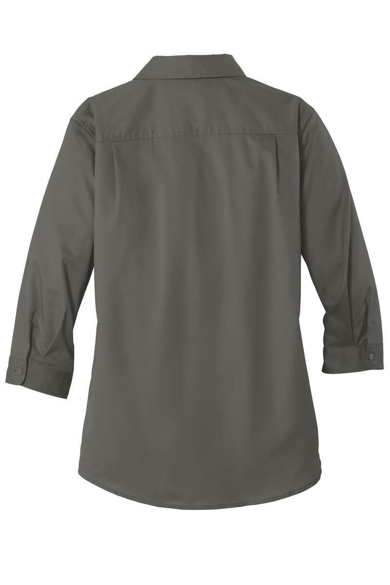 Port Authority Women's 3/4-Sleeve SuperPro Twill Shirt - Sterling Grey