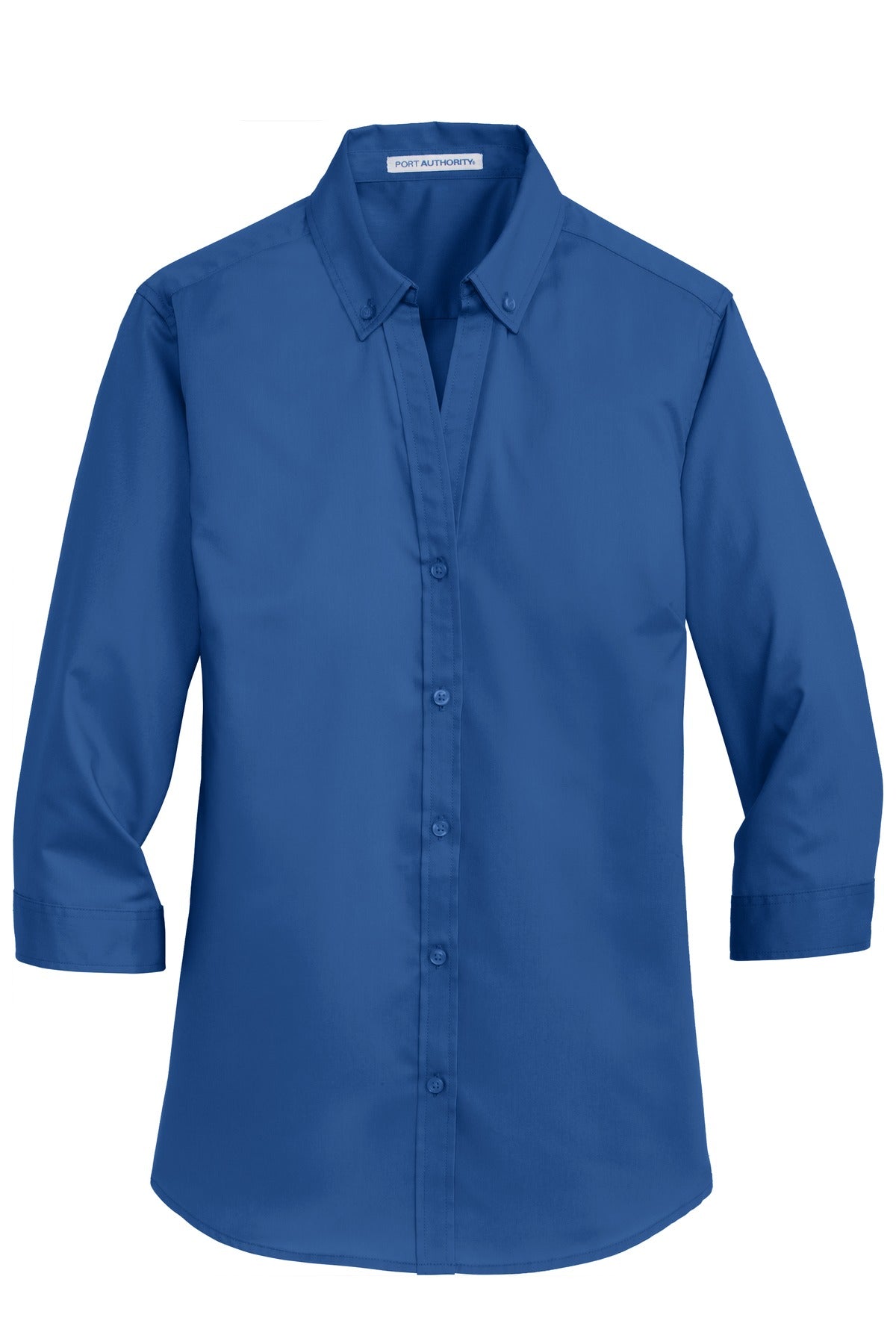 Port Authority Women's 3/4-Sleeve SuperPro Twill Shirt - True Blue