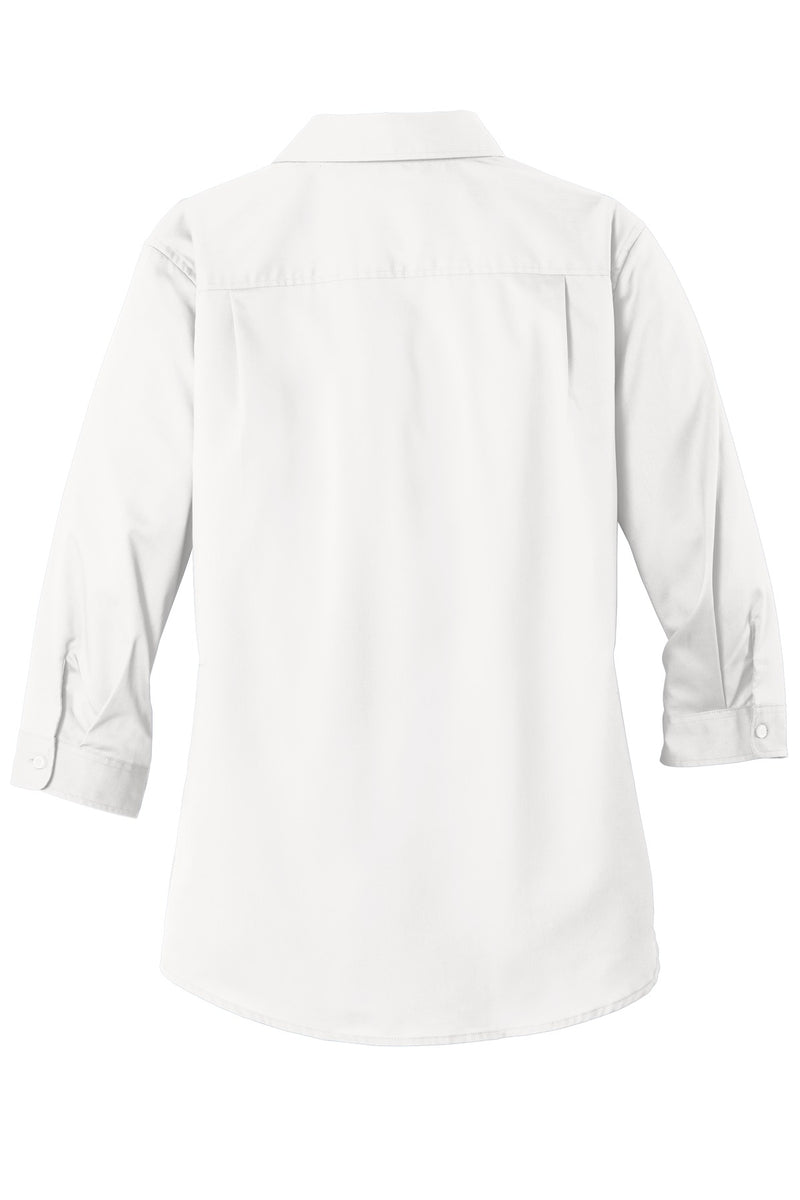 Port Authority Women's 3/4-Sleeve SuperPro Twill Shirt - White
