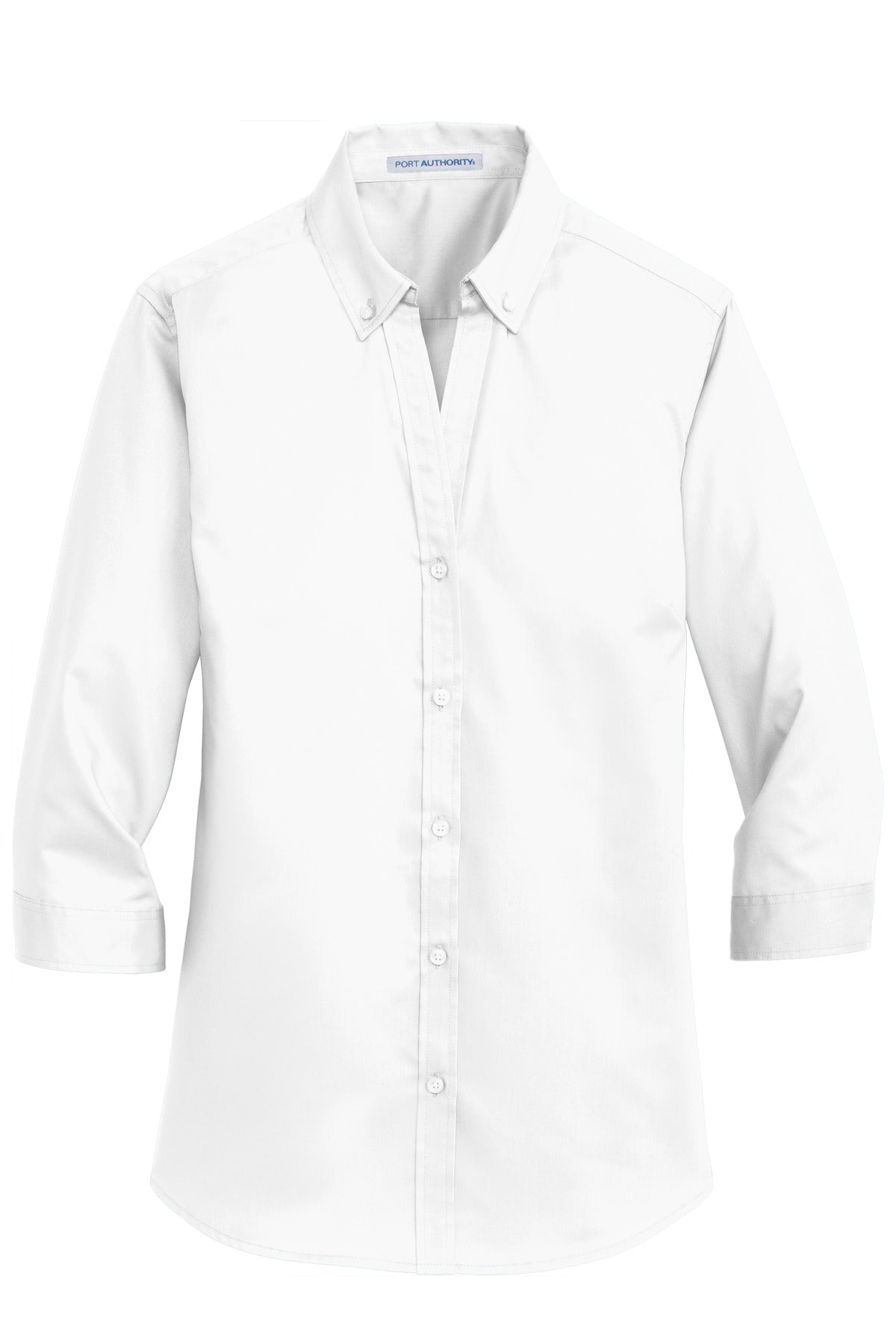 Port Authority Women's 3/4-Sleeve SuperPro Twill Shirt - White