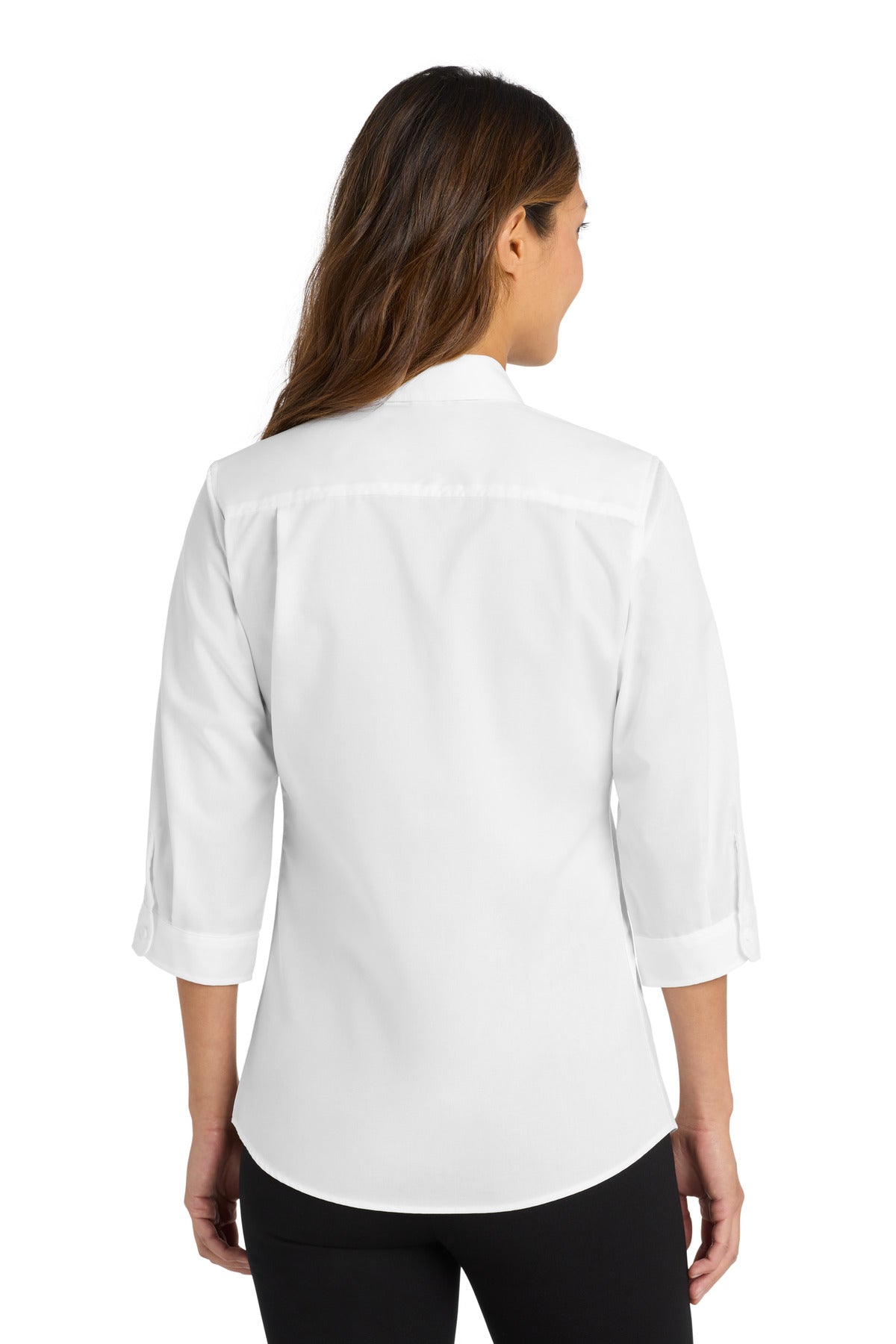 Port Authority Women's 3/4-Sleeve SuperPro Twill Shirt - White