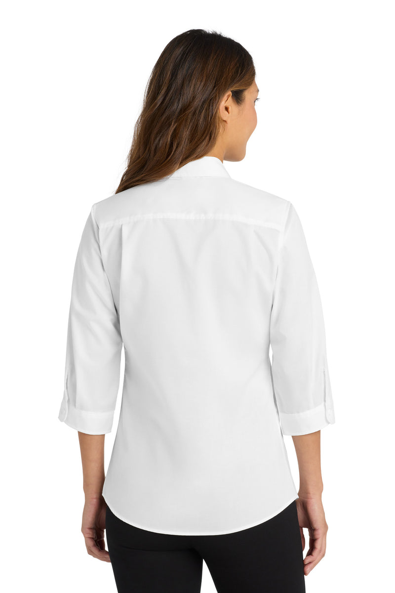 Port Authority Women's 3/4-Sleeve SuperPro Twill Shirt - White