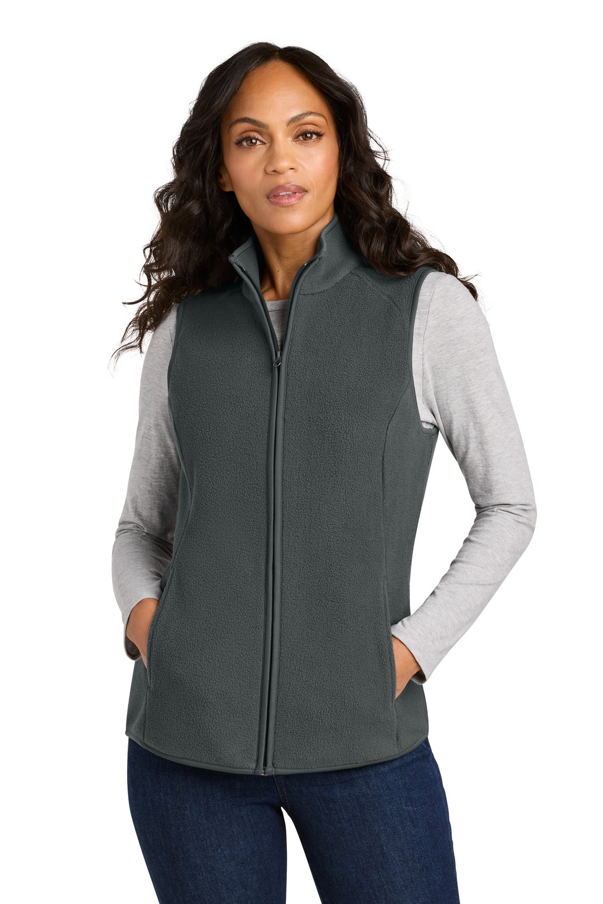 Port Authority Women's C-FREE Fleece Vest - Grey Steel