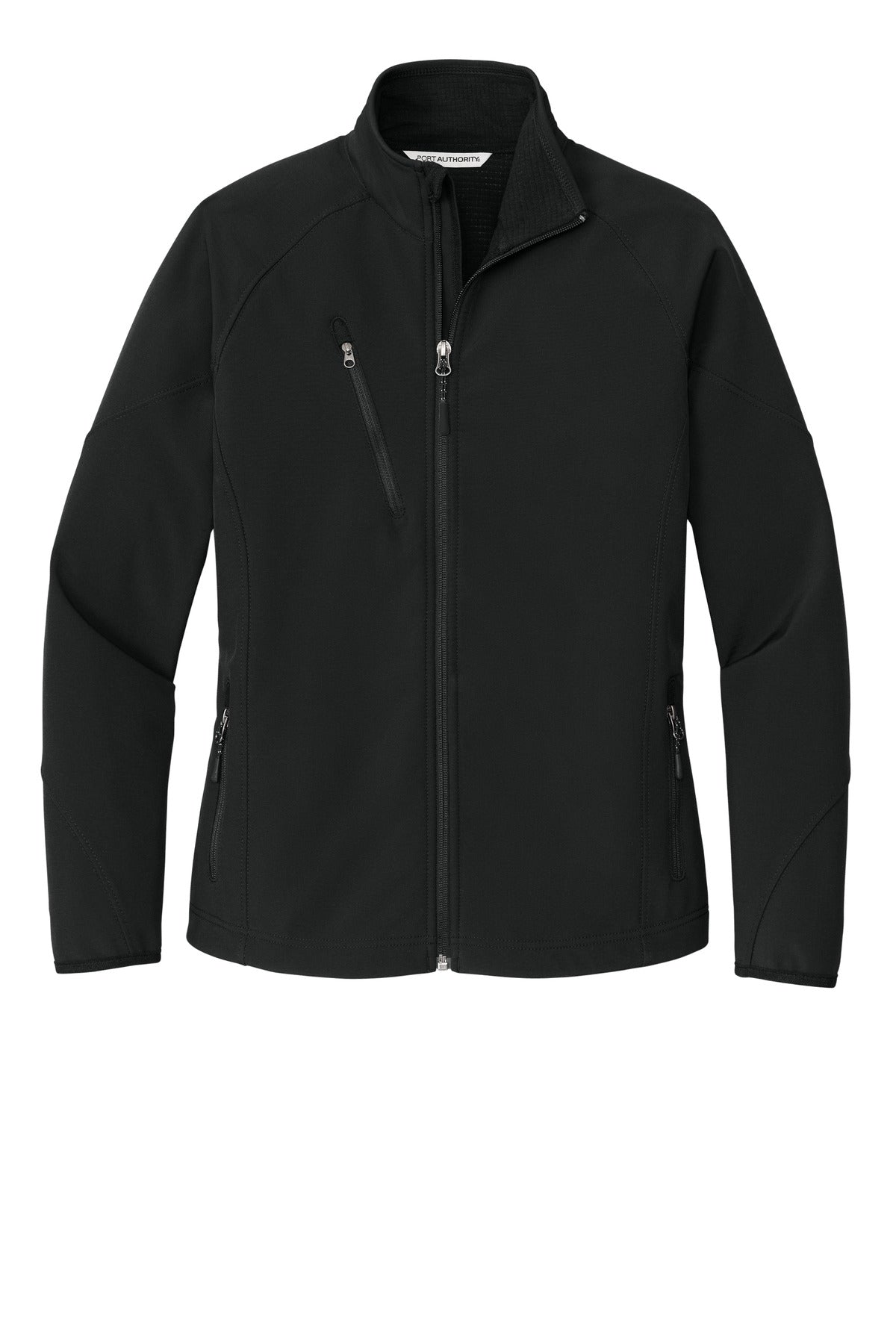 Port Authority Women's Textured Soft Shell Jacket - Black