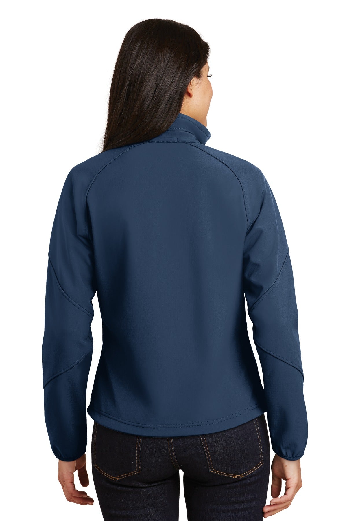 Port Authority Women's Textured Soft Shell Jacket - Insignia Blue