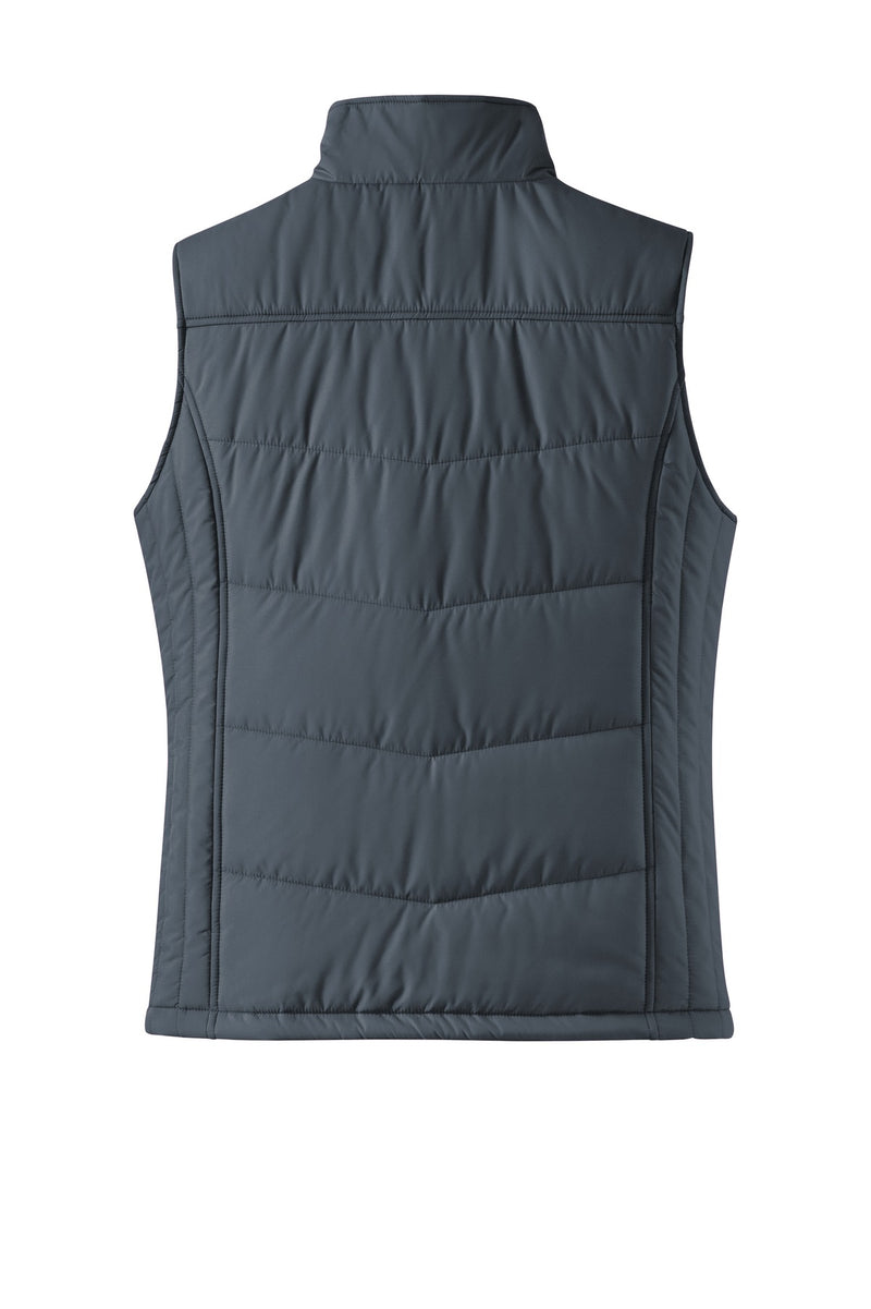 Port Authority Women's Puffy Vest - Dark Slate/ Black