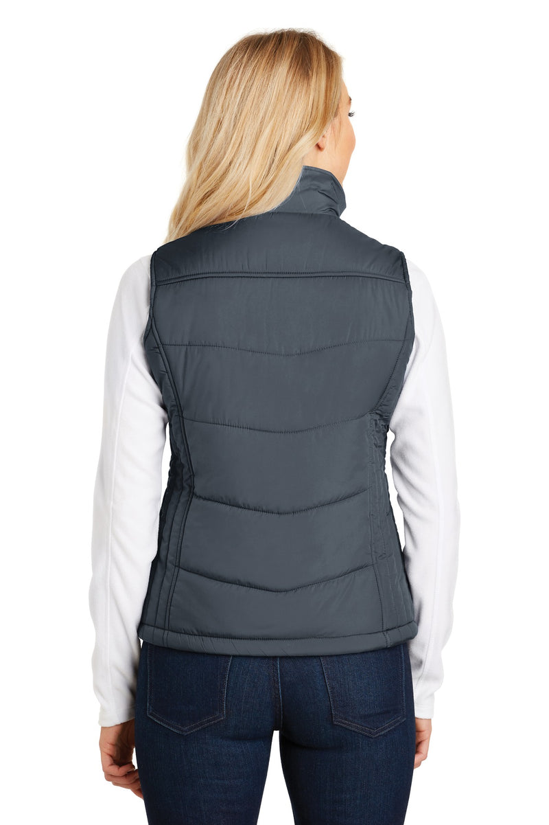 Port Authority Women's Puffy Vest - Dark Slate/ Black
