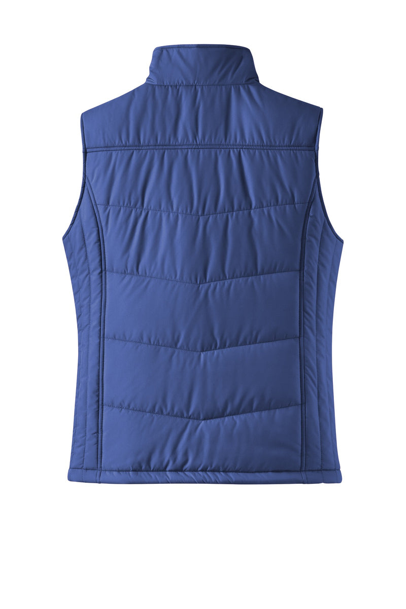 Port Authority Women's Puffy Vest - Mediterranean Blue/ Black