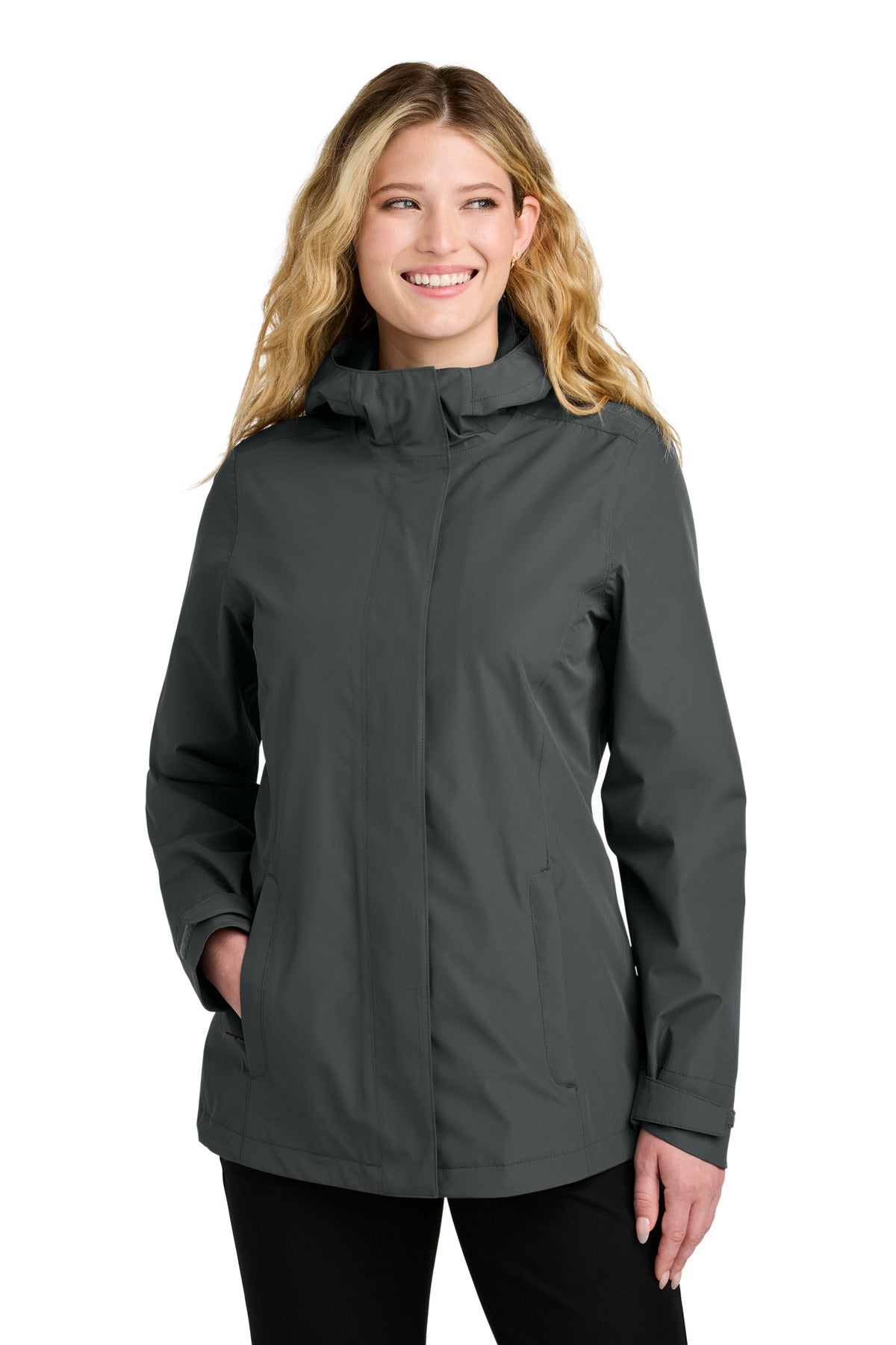 Port Authority Women's C-FREE Rain Jacket - Grey Steel