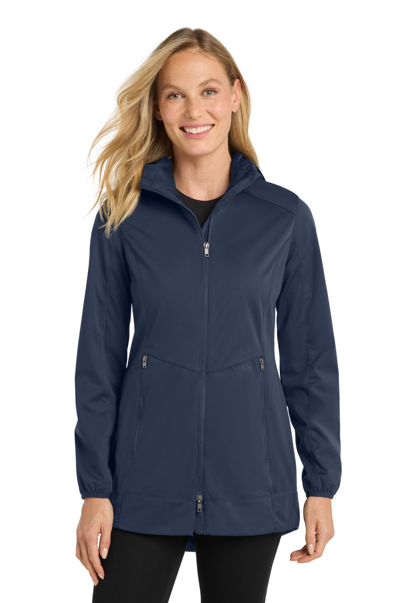 Port Authority Women's Active Hooded Soft Shell Jacket - Dress Blue Navy